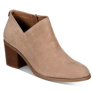 Style & Co. Women's Tan Block Heel Ankle Boots Size 10